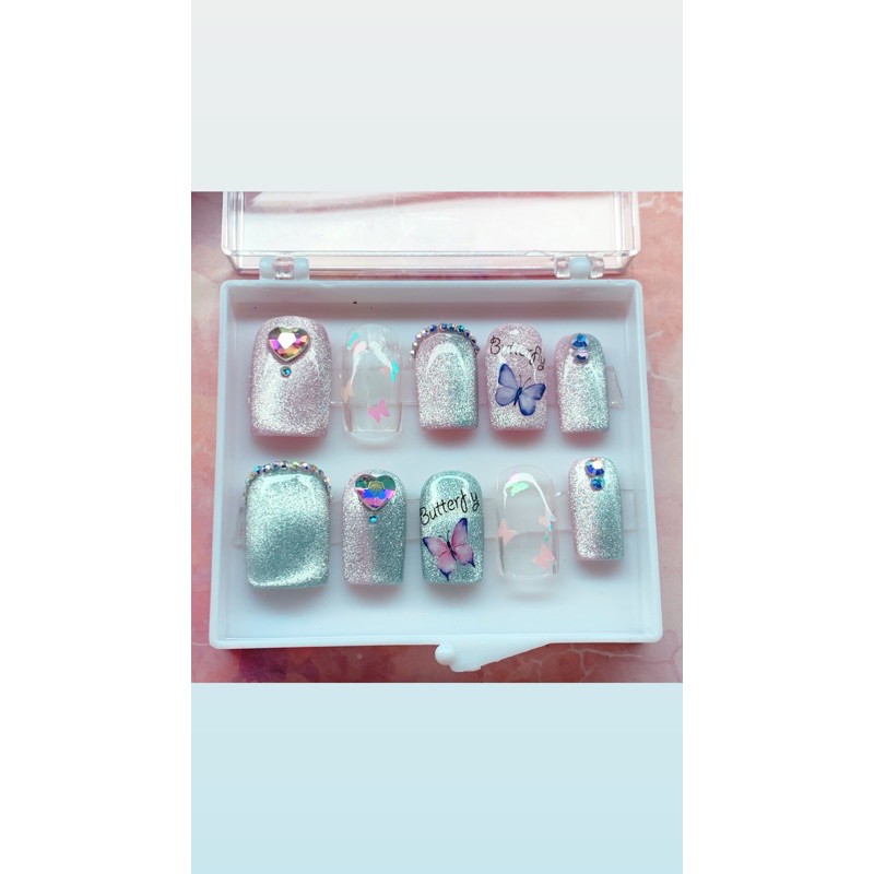 (Nail box) móng úp sẵn 🦋tặng keo + dũa