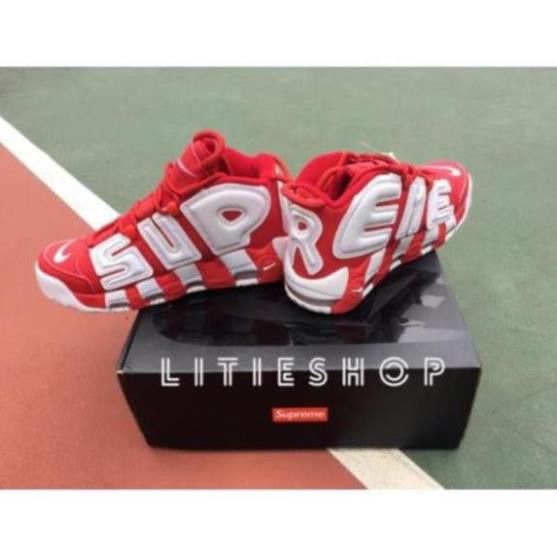 [Sale 3/3] [ ẢNH THẬT ] GIÀY AIR MORE UPTEMPO X SUPREME " RED WHITE " NAM NỮ Sale 11 -op1 "