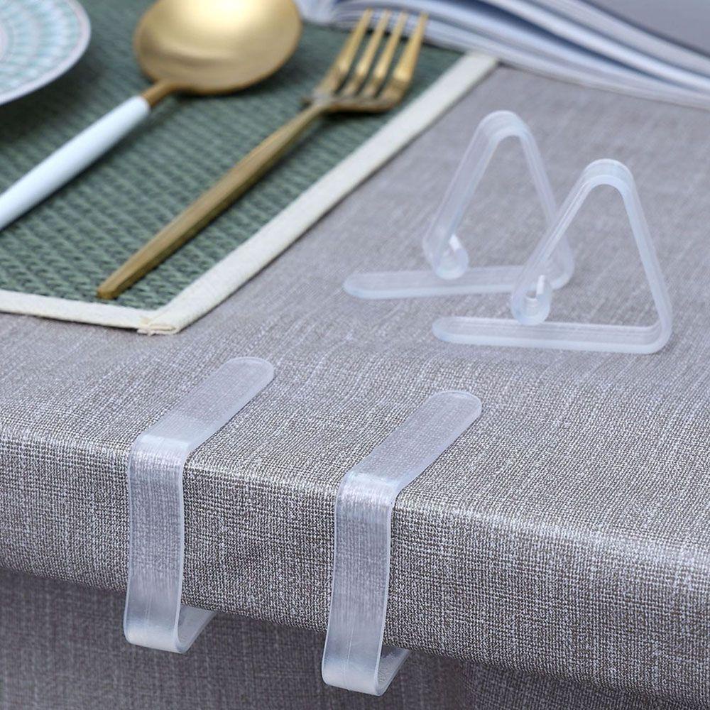 Set 4 Kẹp Giữ Khăn Trải Bàn Trong Suốt Tiện Dụng