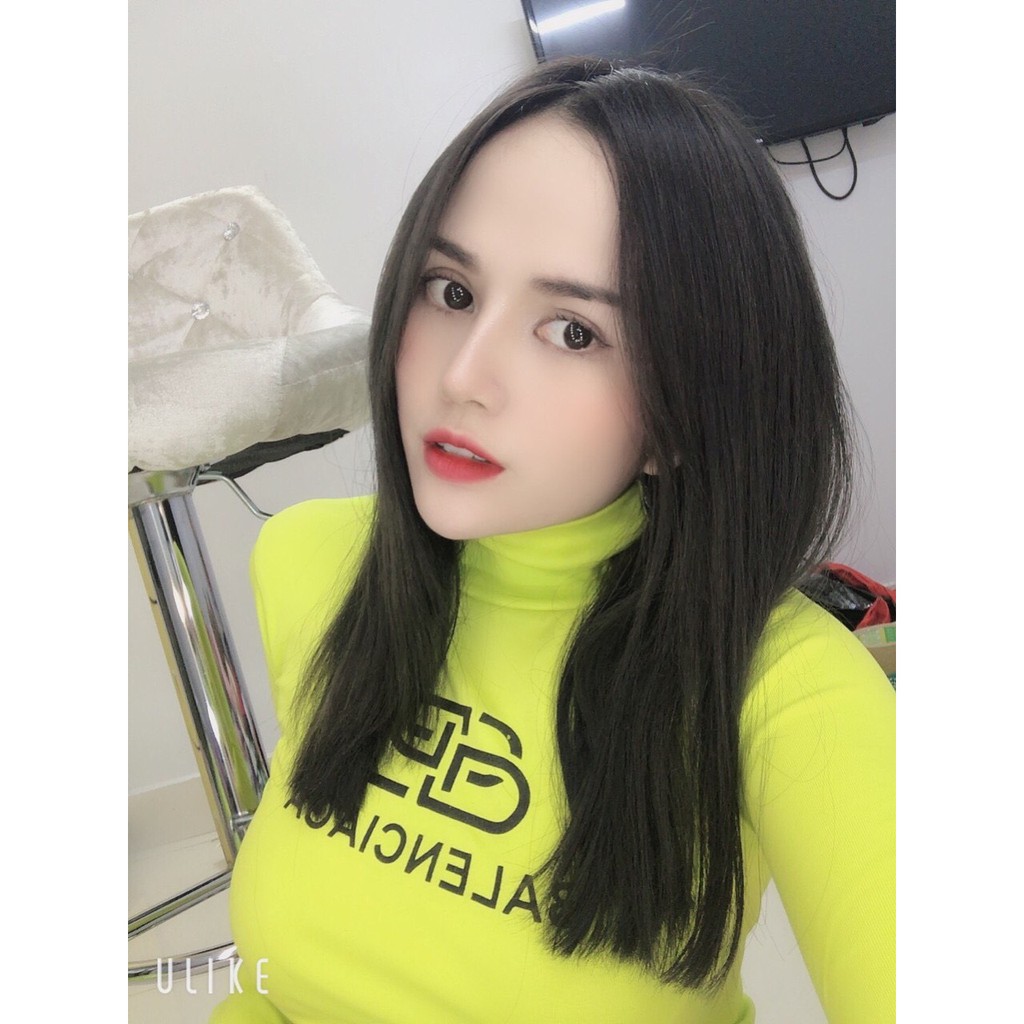 Áo cổ lọ thun thái siêu hot hit màu hot neon chữ baa len siêu hot hit dễ thương