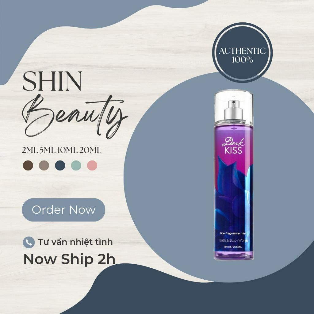 Xịt Thơm Toàn Thân Bath And Body Works Body Mist Dark Kiss 5ml/50ml/20ml