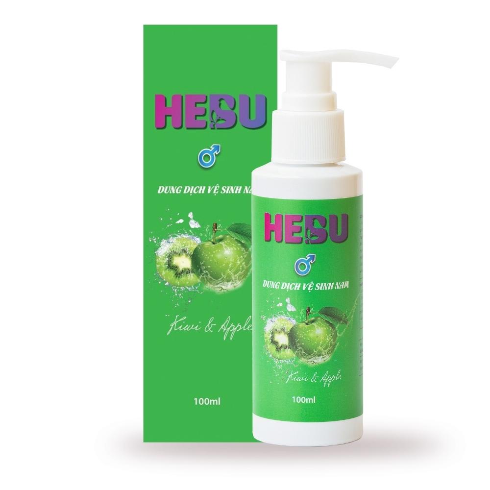 Dung dịch vệ sinh nam HEBU hương bạc hà và táo kiwi giúp khử mùi tự nhiên lành tính chai 100ml