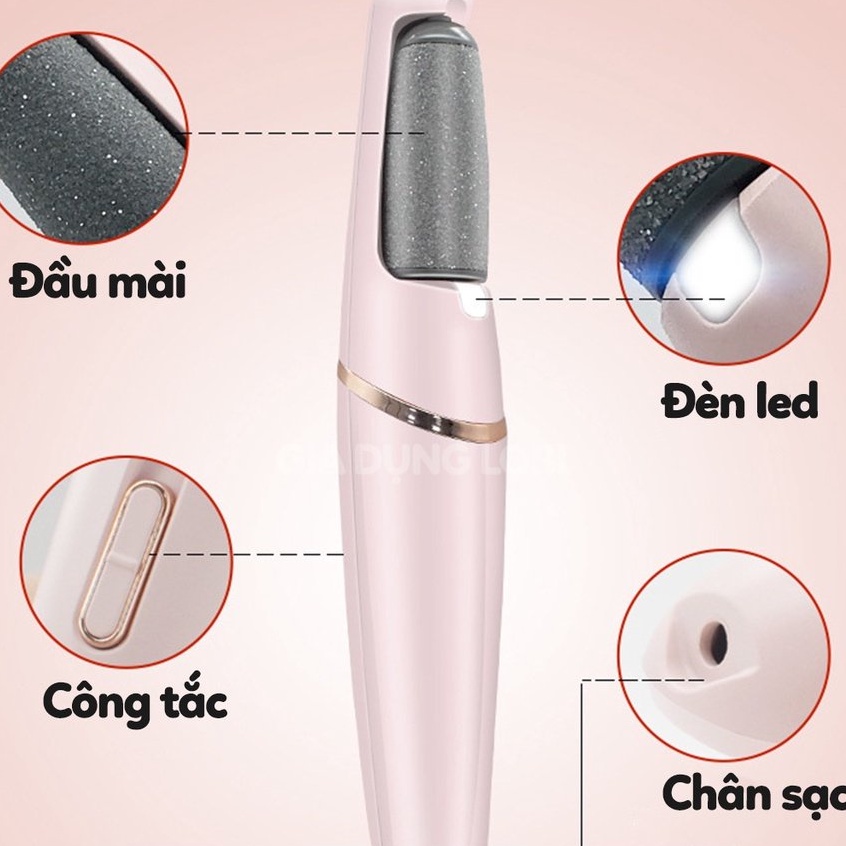 Máy Chà Gót Chân, Tẩy tế bào chết cho Tiệm Nail, Cá Nhân tại Nhà Tẩy Tế Bào Chết Sạc Pin Tích Điện 2 Đầu Mài