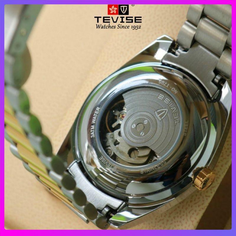 Đồng hồ cơ nam Tevise cơ lộ máy giá sinh viên, máy chạy cơ tự động cực chất, đẳng cấp