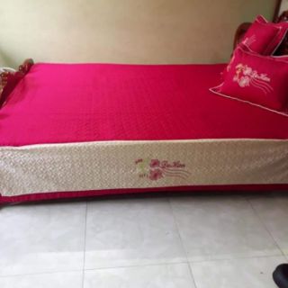 Set bộ chăn ga satin poly mùa cưới 7 món