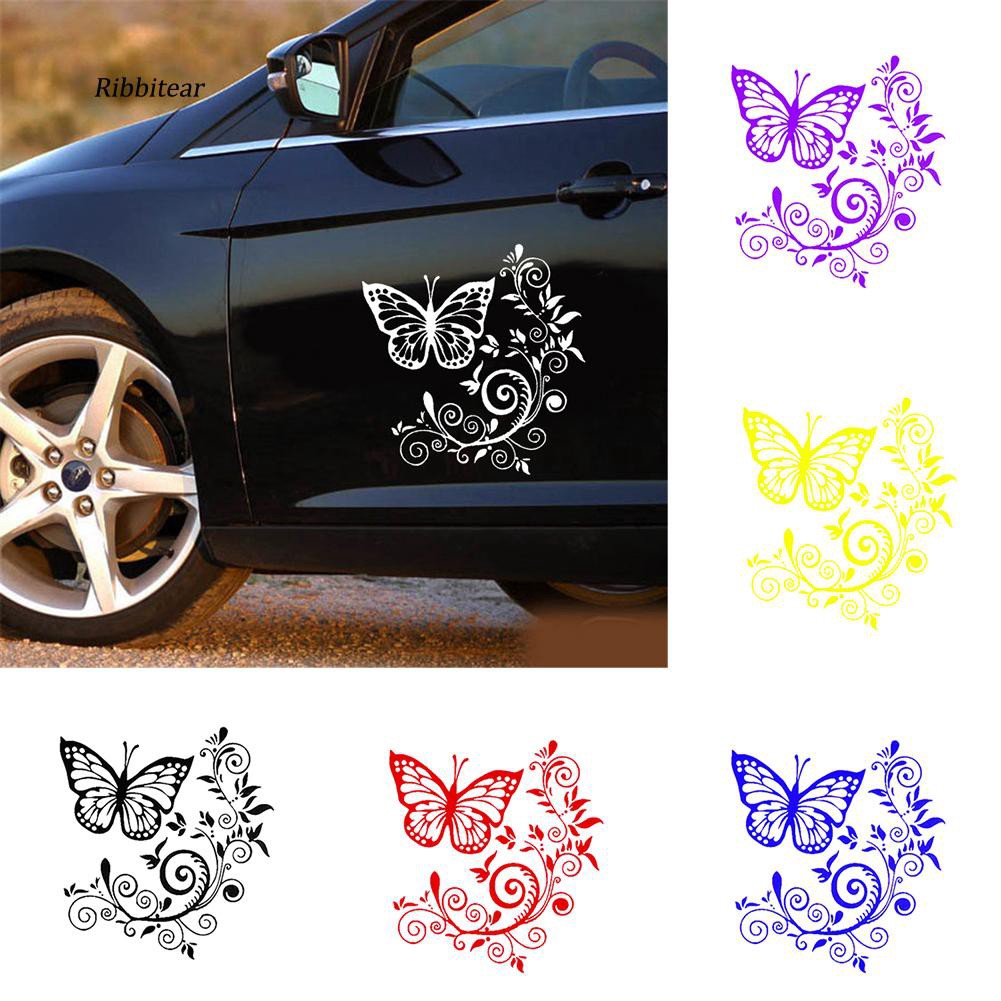 Decal rbtr _ Butterfly họa tiết hoa bướm dán trang trí xe ô tô / xe tải