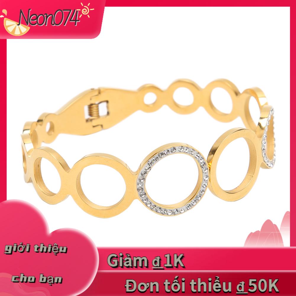 Vòng Tay Mặt Hình Oval Thiết Kế Thanh Lịch Cho Nữ