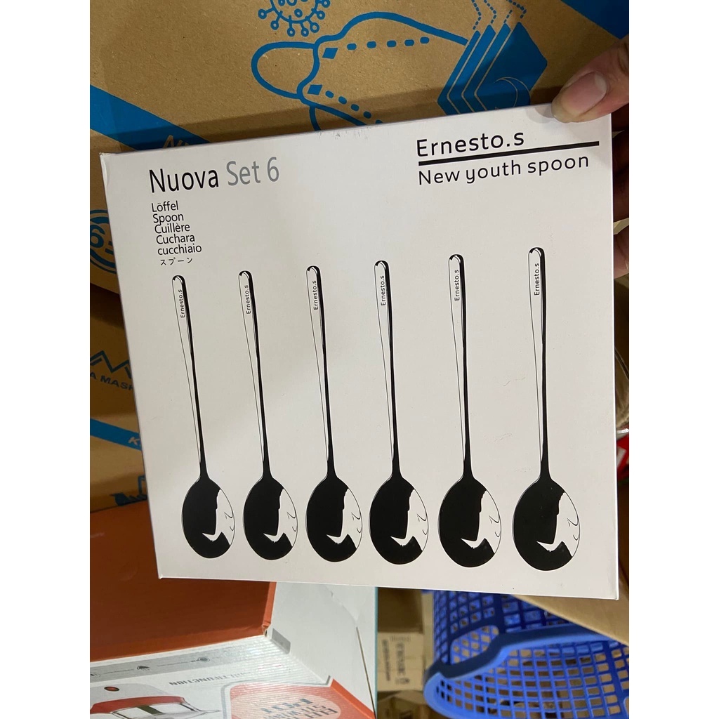 HỘP 6 THÌA WMF NOUVA BẠC SANG CHẢNH