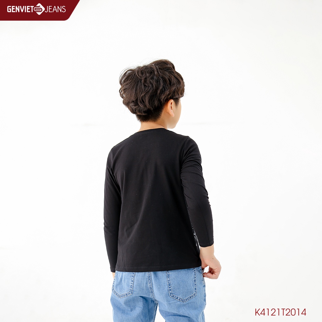 Áo Thun Dài Tay Genviet Bé Trai Họa Tiết Hổ Cotton K4121T2014