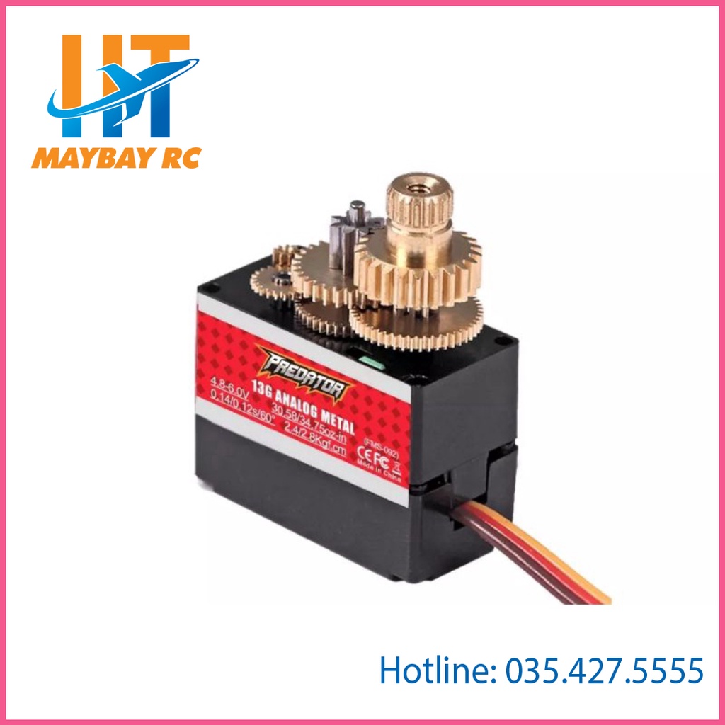 Servo FMS Predator 13g Analog nhông kim loại siêu xịn cho máy bay rc