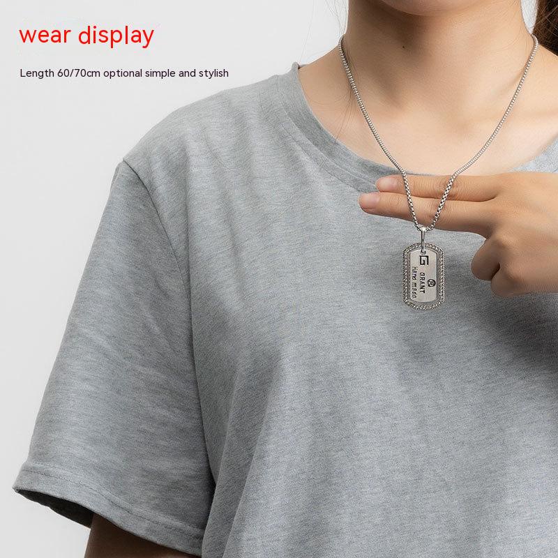 Dây Chuyền Bằng Thép Titan Phong Cách Hip Hop Đơn Giản Thời Trang Cho Nam Và Nữ