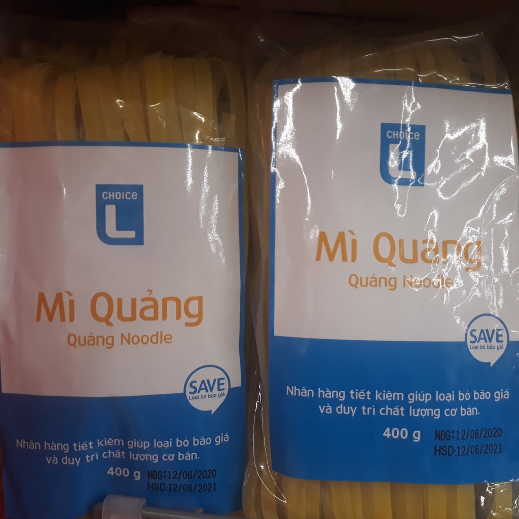 Mì quảng gói 400g Choice L Lotte Hàn Quốc tiện dụng