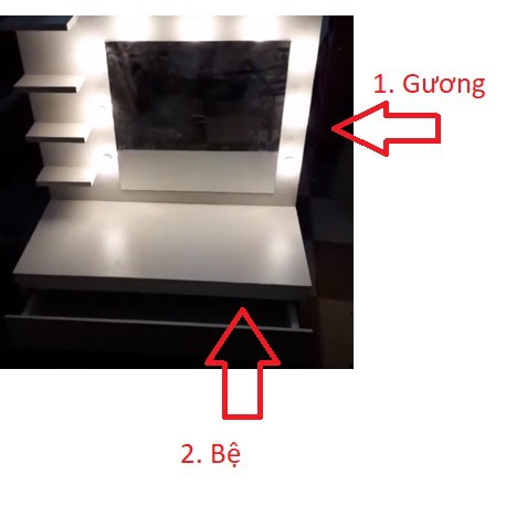 Gương bàn trang điểm 80 (không gồm bàn)