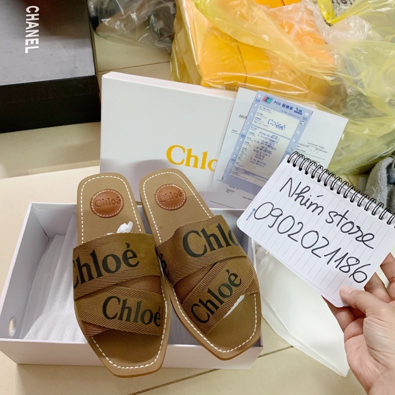 Dép lê Chloe’ hàng QC cao cấp, fullbox hãng