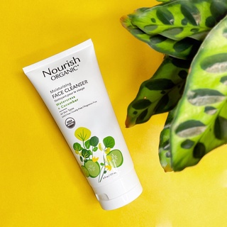 Sữa rửa mặt Nourish, sữa rửa mặt giữ ẩm với chiết xuất dưa leo và cải xoong hữu cơ (bao bì mới)