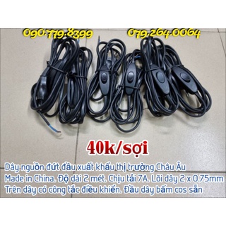 Dây nguồn đứt đầu 1.5 mét kèm công tắc điều khiển trên thân dây