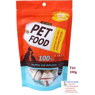 BÁNH THƯỞNG CHO CHÓ Pet Food Vị Thịt gà Gói 100g - Pet shop Uytinpro