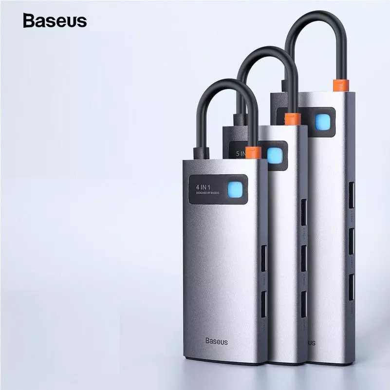 Hub chuyển Baseus chính hãng USB TypeC Ra USB 3.0, HDMI 4K, Lan 5in1 , 6in1 và 8in1