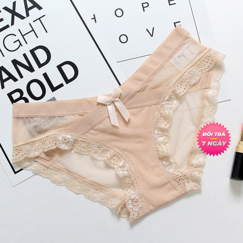 Quần Lót Nữ S3QLNO01CBT VNXK Quần Lót Lưới Đính Nơ Cạp Chéo Siêu Thoải Mái(HÌNH CHỤP THẬT) Freesize 45-65kg | BigBuy360 - bigbuy360.vn