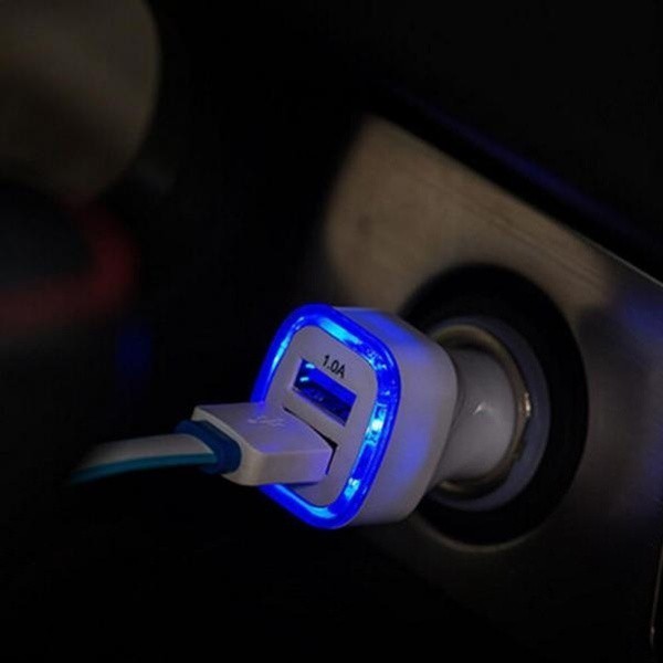 Bộ sạc 2 cổng USB 2.1A LED cho iPhone / Samsung / HTC
