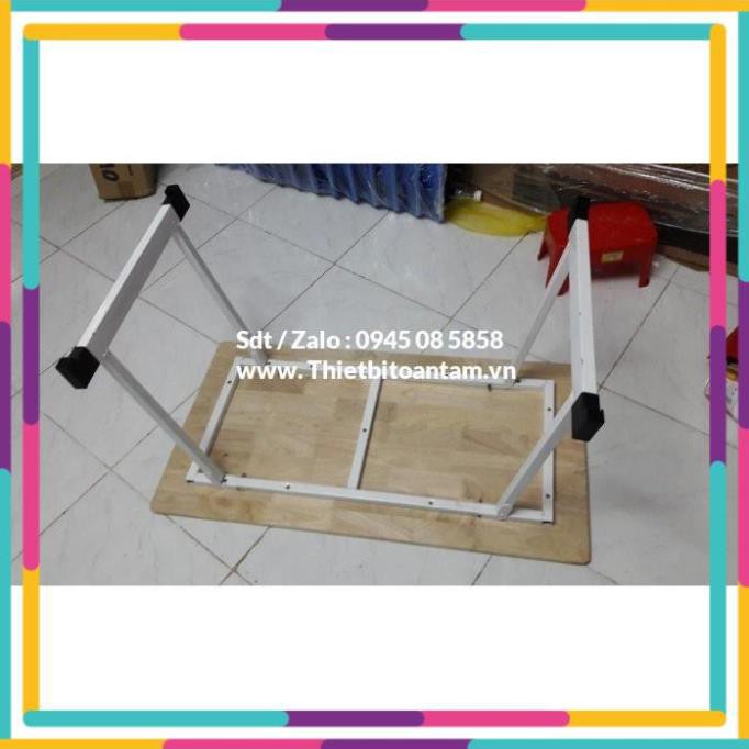 ( giá rẻ ) Bàn xếp bằng gỗ cao su gấp gọn, bàn học gấp gọn cho bé