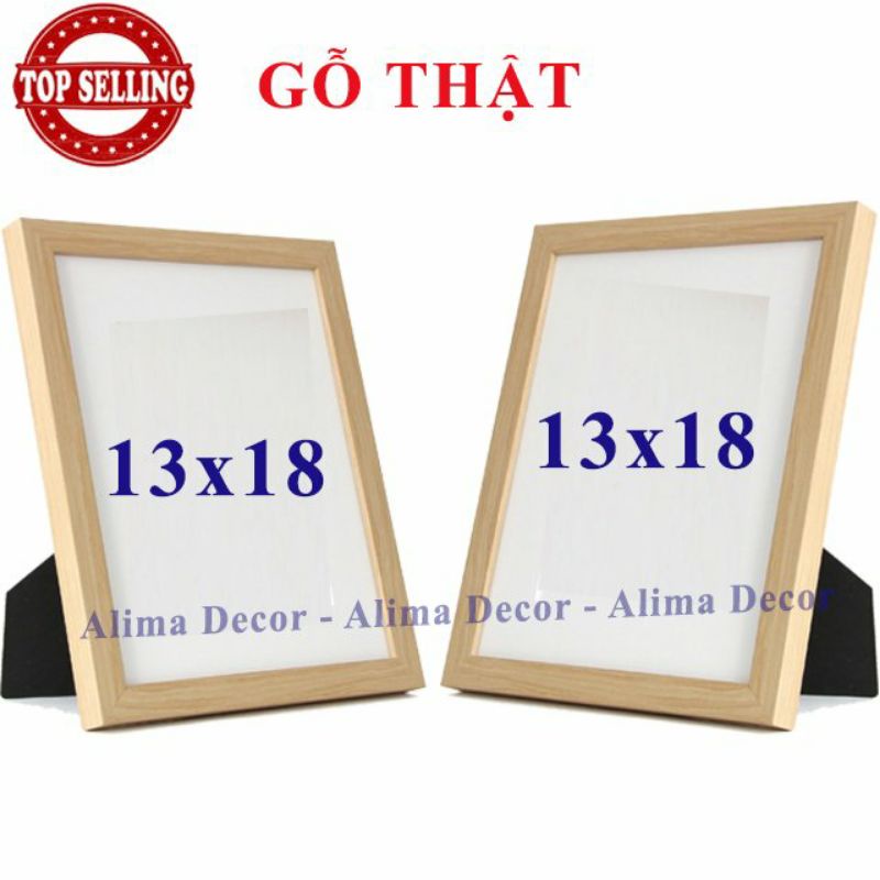Khung Ảnh Để Bàn 13x18 Gỗ Thông Mặt Kính