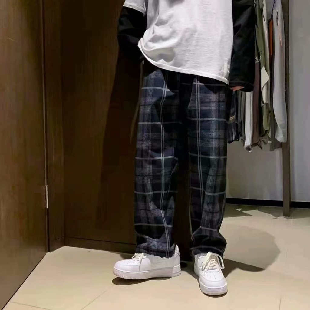 Quần Dài Ống Rộng Họa Tiết Sọc Caro Cách Hàn Quốc QuầN ỐNg RộNg Unisex QuầN Nam Cao CấP QuầN Thể Thao Đen QuầN Nam Phong CáCh