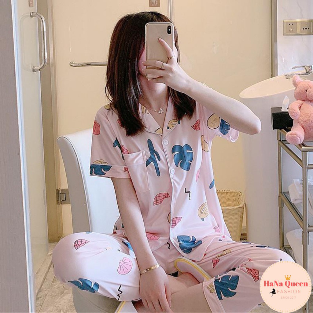 [Sẵn Hàng] Bộ đồ ngủ Pijama ngắn tay quần dài mẫu mới HOT nhất mùa thu | BigBuy360 - bigbuy360.vn