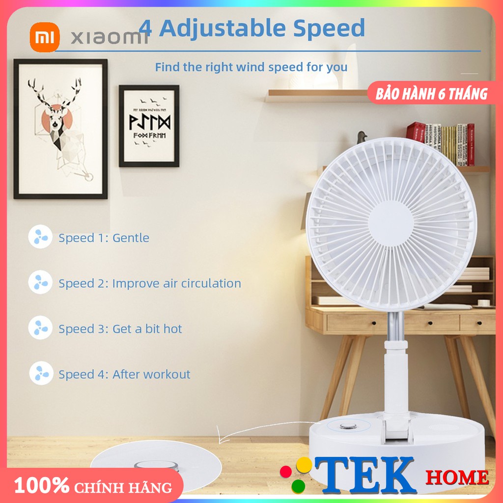 Quạt tích hợp loa không dây Âm nhạc XIAOMI ZOLELE quạt tích điện 7200mAh Audio Foldable Fan P10S-TekHouse
