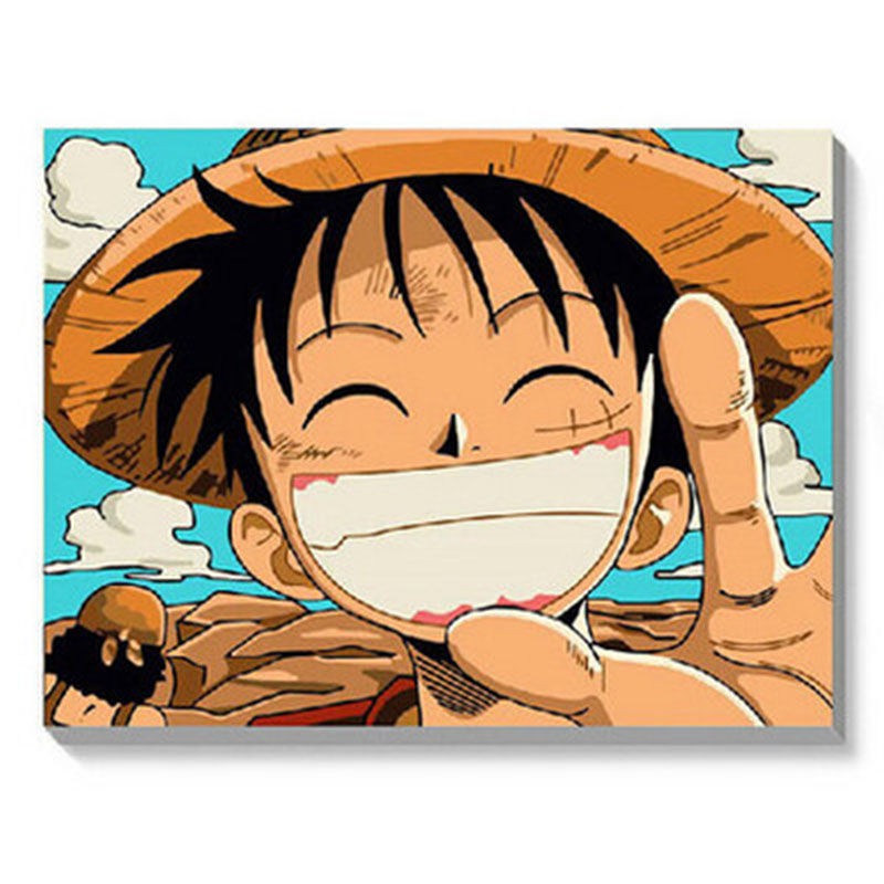 NARUTO Tranh Sơn Dầu Treo Tường Trang Trí Hình Nhân Vật Hoạt Hình One Piece
