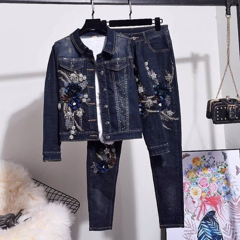 Set jean nữ cao cấp kiểu dáng phong cách QCNP2988