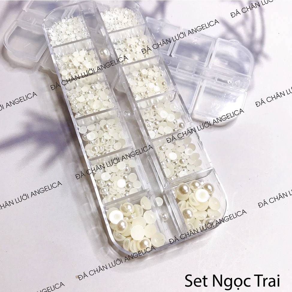 Set Ngọc Trai Nửa Nhân Tạo Trang Trí Móng ANGELICA STN