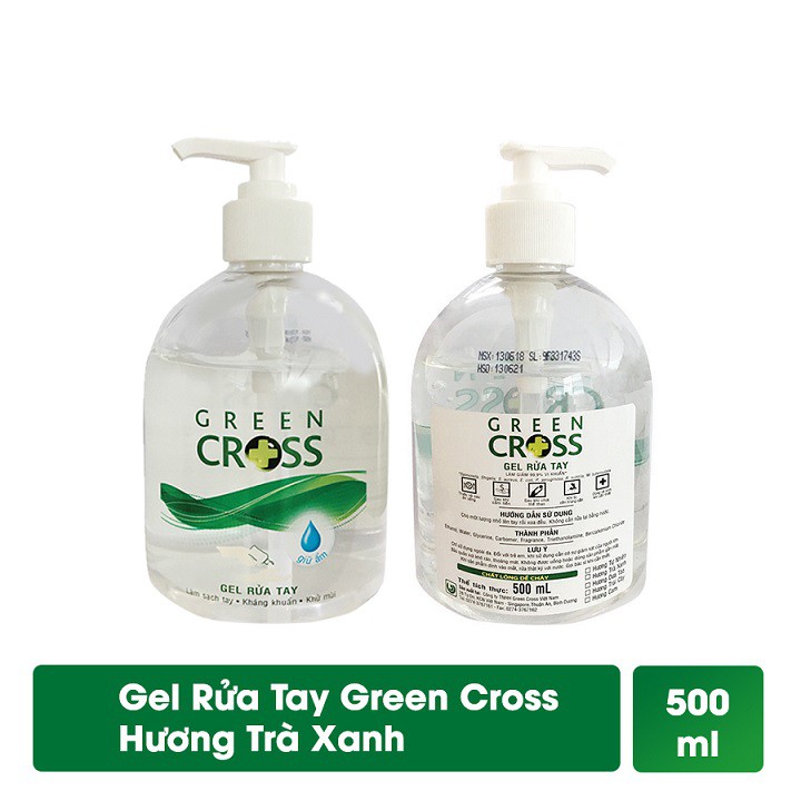 Gel rửa tay Green Cross dung tích 500ml/chai-Hương Trà Xanh (chai tròn) | BigBuy360 - bigbuy360.vn