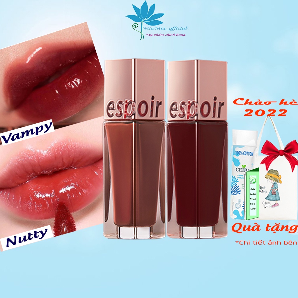 Son Tint Bóng ESPOIR Vampy Nutty Couture Shine Lip Tint Mềm Môi Căng Mọng Lâu Trôi [CHÍNH HÃNG]