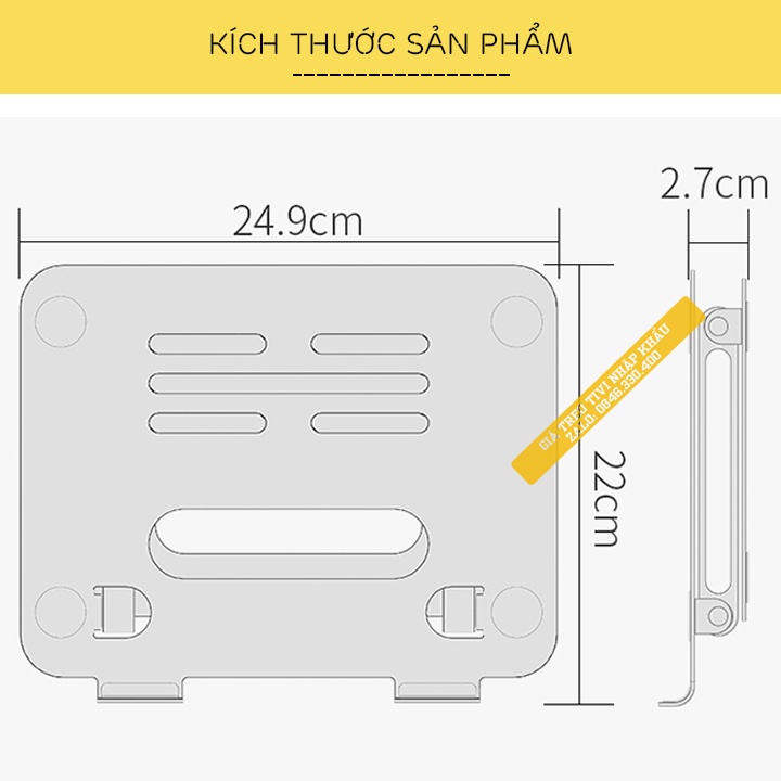 Giá đỡ Laptop - Surface - Tablet bằng nhôm P43 / P43S 11 - 17.3 Inch - Đế tản nhiệt nâng Macbook - máy tính bảng - Ipad