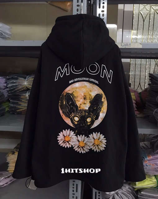 Áo Hoodie MOON CAT Ulzzang Unisex 1hitshop