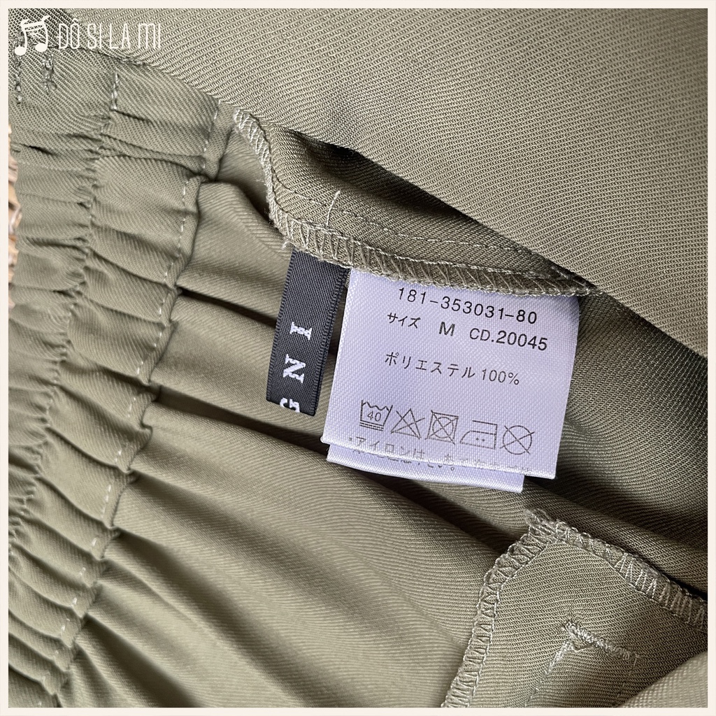 Combo Áo Sơ Mi Trắng + Quần Culottes Xanh Rêu | Secondhand | Đô Si La Mi | A92 |