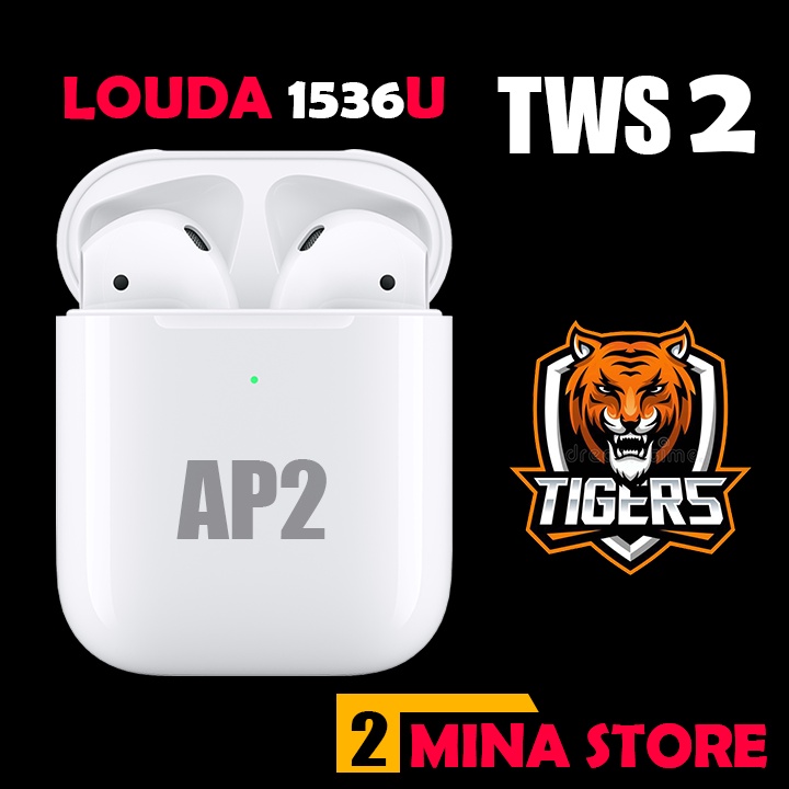 [NGON BỔ RẺ] Hổ Vằn TWS AP2 Louda 1536U Hồng Ngoại, Tai Nghe Định Vị Đổi Tên,Sạc Không Dây, Bảo Hành 6 Tháng