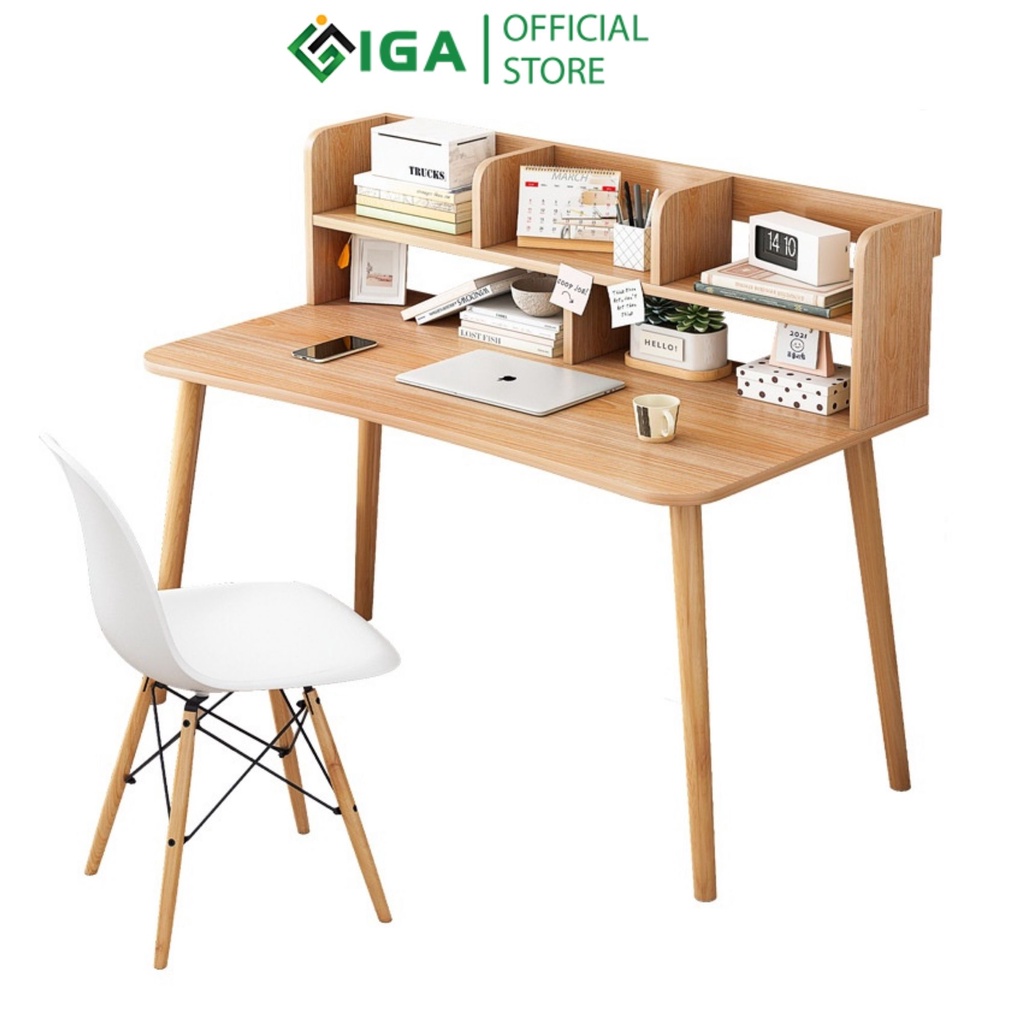 Bàn làm việc, bàn học thông minh có kệ thương hiệu IGA. GP197