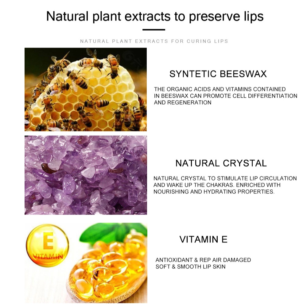 [Hàng mới về] Son bóng HANDAIYAN đá pha lê có đầu bi lăn dưỡng ẩm cho đôi môi