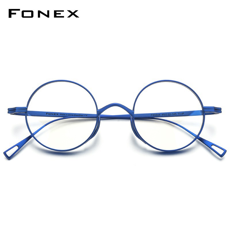FONEX siêu nhẹ titanium tinh khiết mắt kính khung nam nghệ thuật cổ điển vòng khung khung có thể được trang bị với mức độ F85644