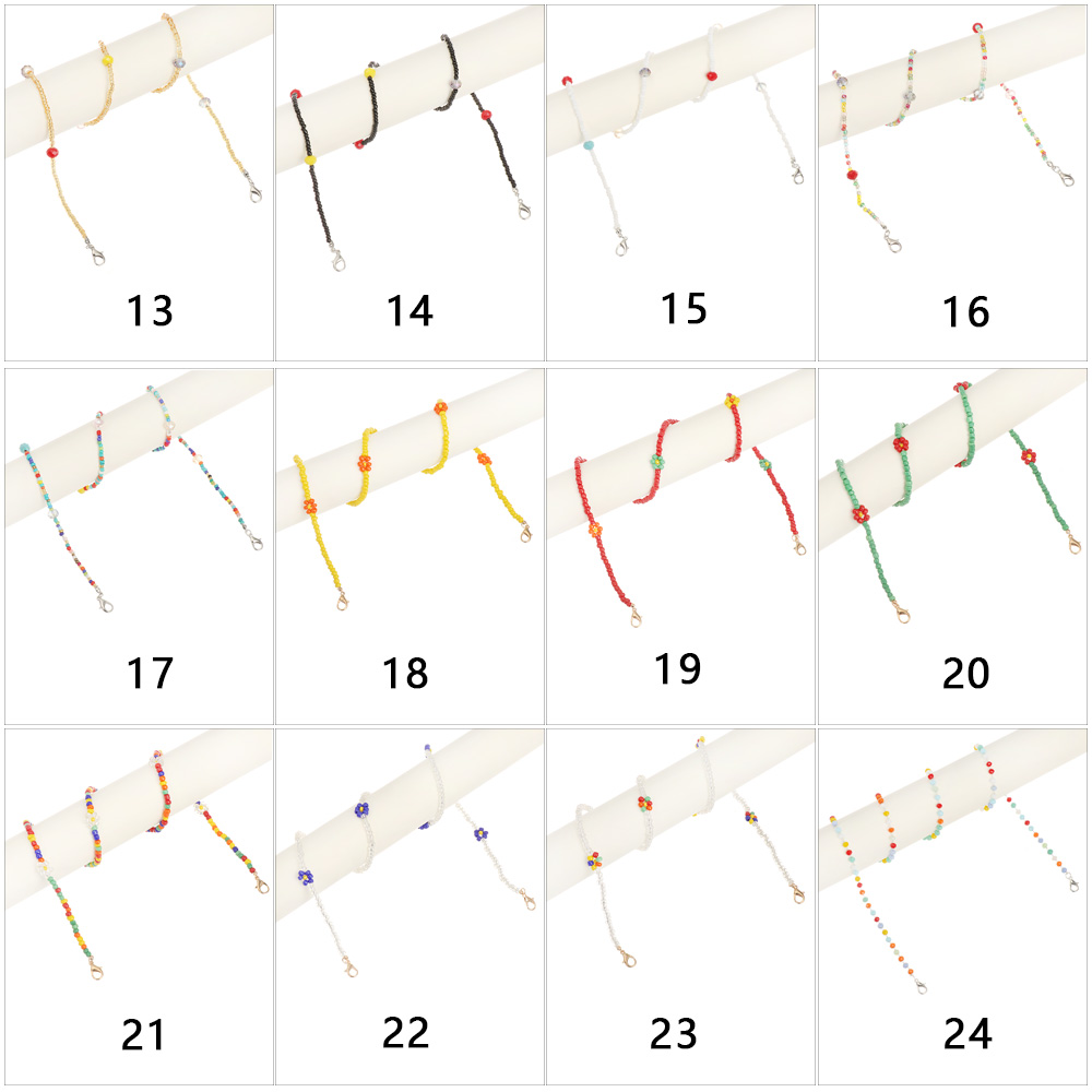 Giá Đỡ Dây Đeo Khẩu Trang / vòng cổ / Dây Đeo Chống Trượt Đính Hạt Ngọc Trai Có Thể Điều Chỉnh Cho Nam Nữ