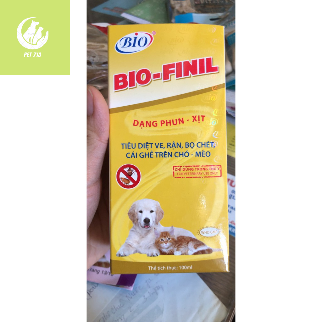 Chai Xịt Diệt Ve Rận Bọ Chét Cho Chó Mèo - Bio Finil