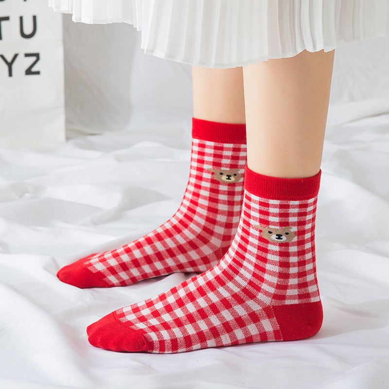 Vớ Noel cổ cao nữ Giáng sinh Tất Noel Christmas Cao cổ nữ Dễ thương Cute In hình Hoạt hình Ulzzang Hàn Quốc