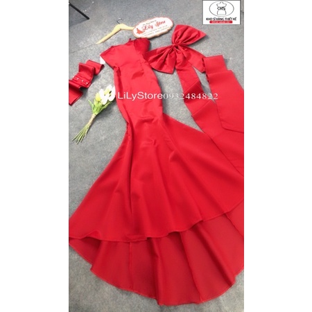 ĐẦM CƯỚI BODY ĐUÔI CÁ MẶC 5 KIỂU full size :S/M/L/Xl