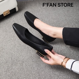 Giày bệt mũi vuông da mềm giày công sở đơn giản