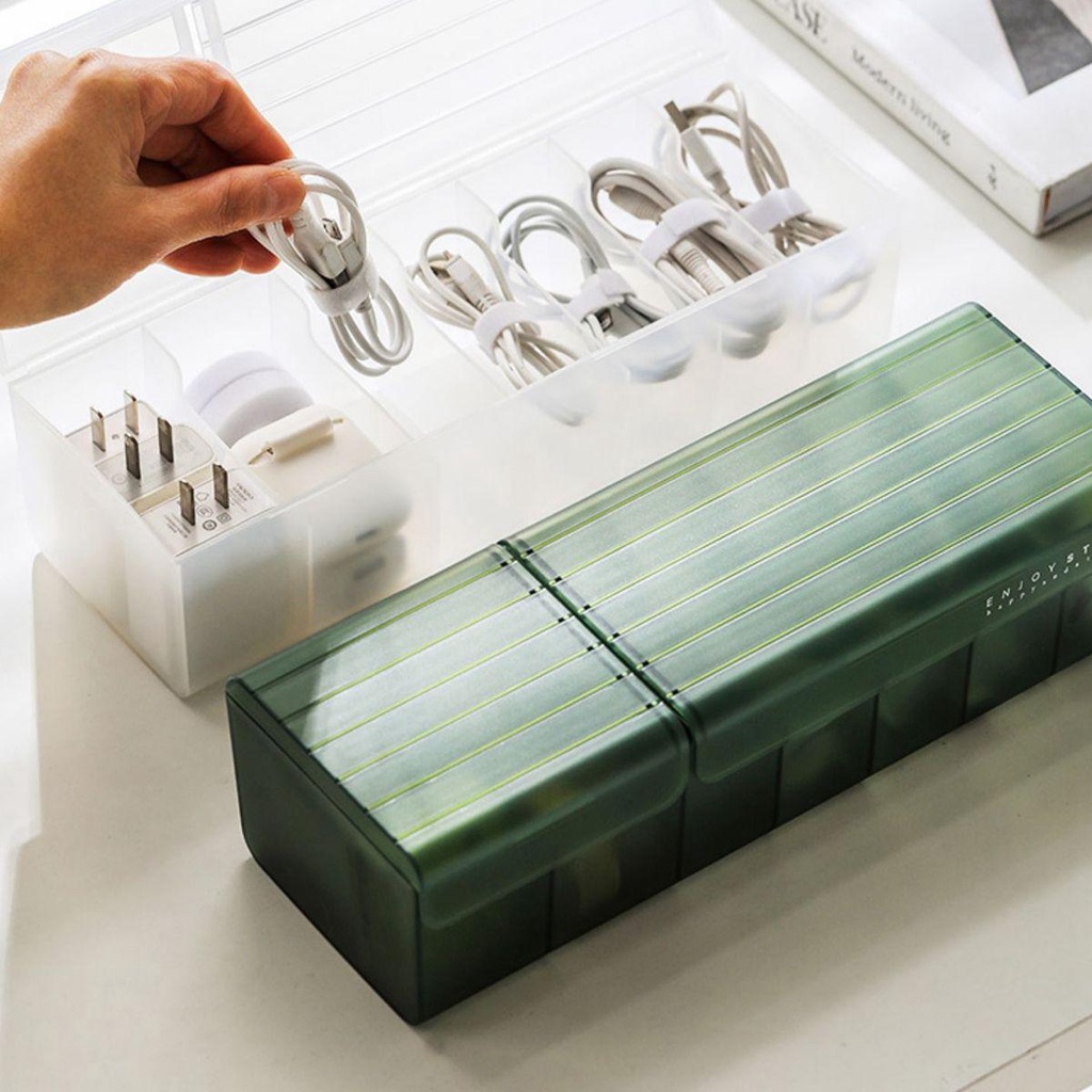 Giá Đỡ Phân Loại Dây Điện Bằng Nhựa Tiện Dụng Cho Văn Phòng