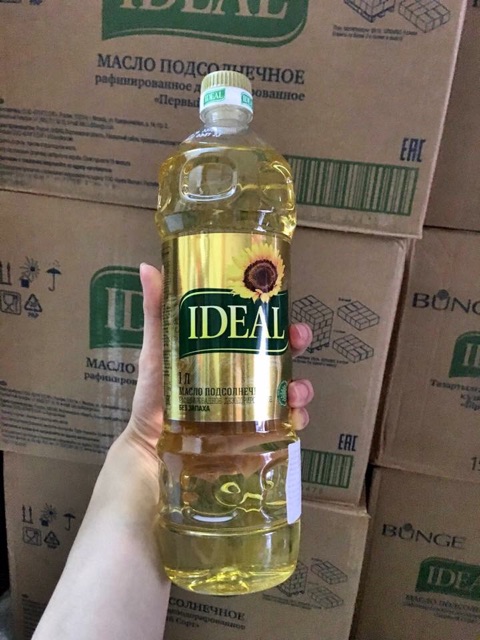 Combo 3 chai Dầu hướng dương Nga "IDEAL" nhập khẩu nguyên chai