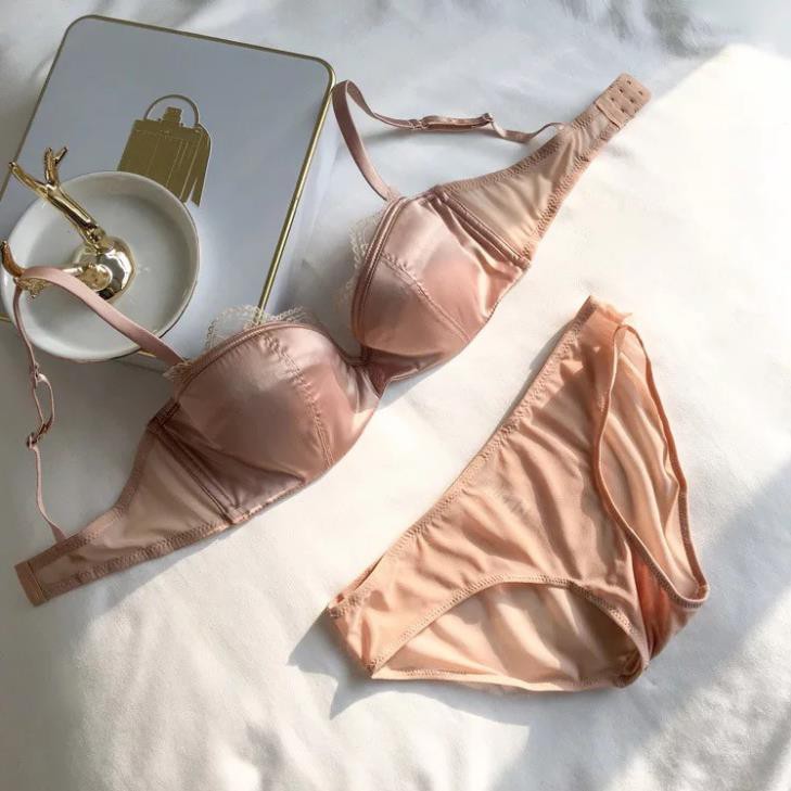 Bộ đồ lót B026 satin W268 mút mỏng có gọng BL | BigBuy360 - bigbuy360.vn