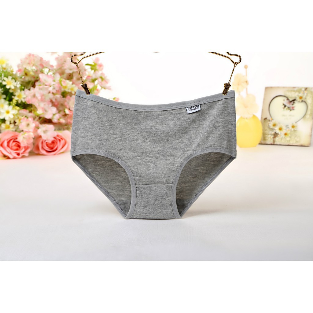 SUXI Quần lót cotton màu trơn cho nữ